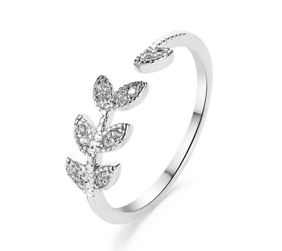 Stunning Silver Plated Petal Ring, Leaf Ring, Flower Ring, Branch Ring, Nature Ring, Sparkle Ring dipped in 925 Sterling Silver, Pretty ring