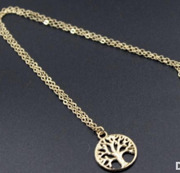 Silver or Gold Tree of Life Necklaces, Nature necklace, branch necklace, leaf necklace, spiritual necklace, pretty womens fashion accessory