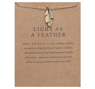 Light as a feather Necklace & Gift Card