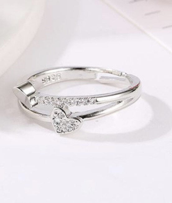 Gia Adjustable Love Heart Promise Ring