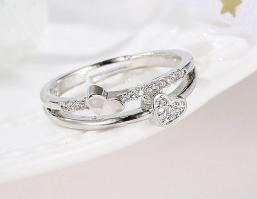 Gia Adjustable Love Heart Promise Ring