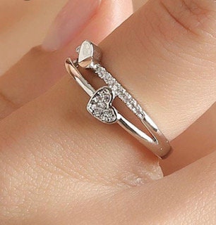 Gia Adjustable Love Heart Promise Ring