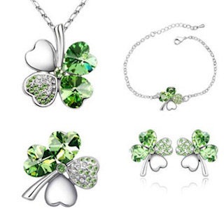 Lucky 4 Leaf Clover Jewellery Set