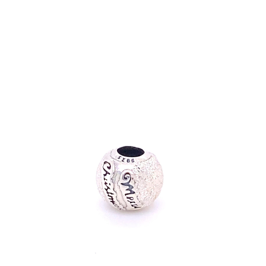 925 Sterling Silver "Merry Christmas" Bead charm