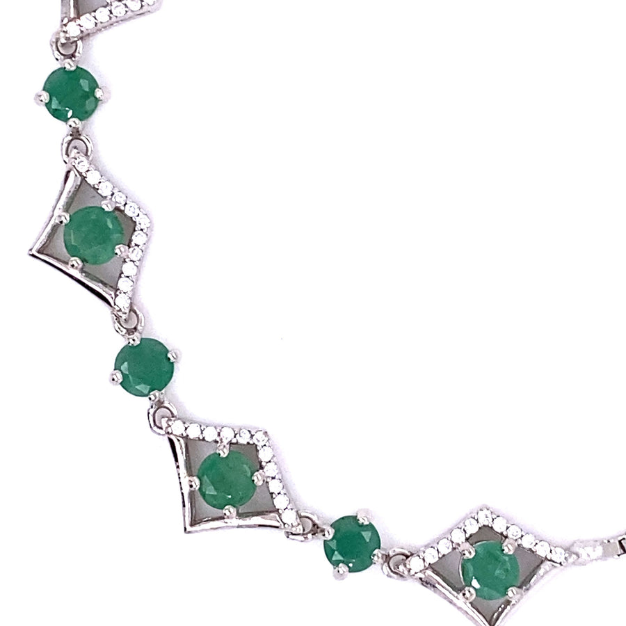 Genuine Emerald Adjustable Bracelet