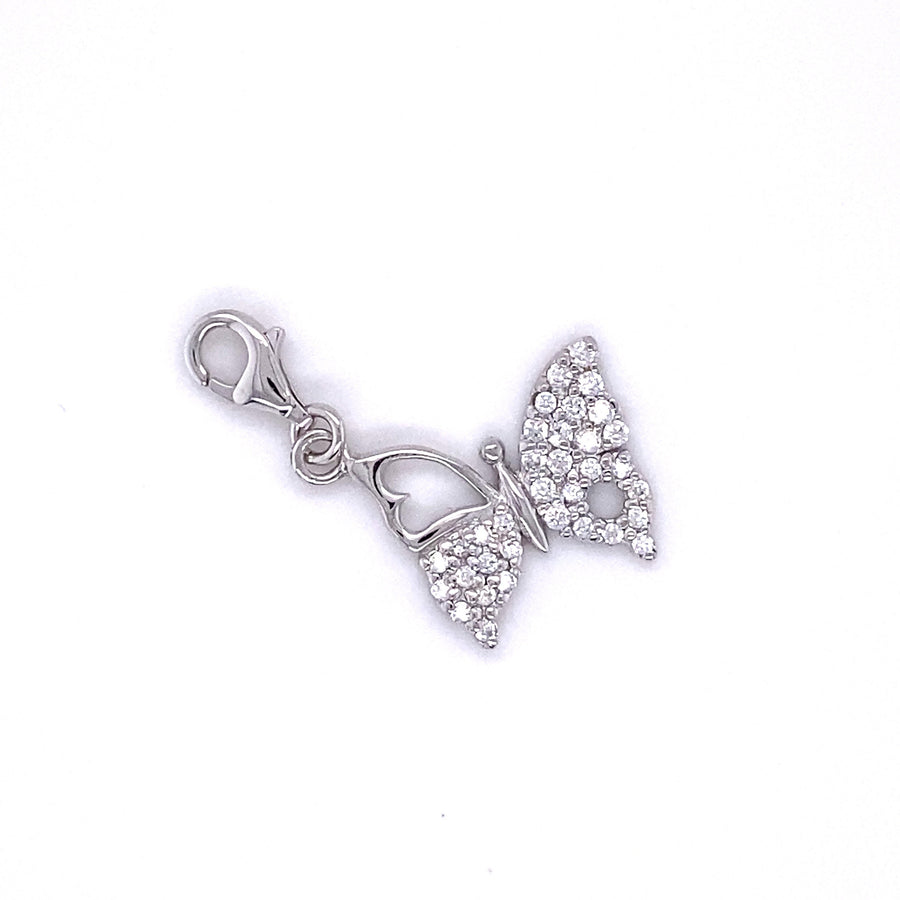 925 Sterling Silver Butterfly Locker Charm