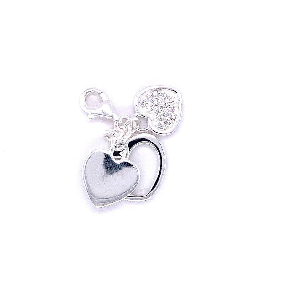 925 Sterling Silver Love Heart Charm