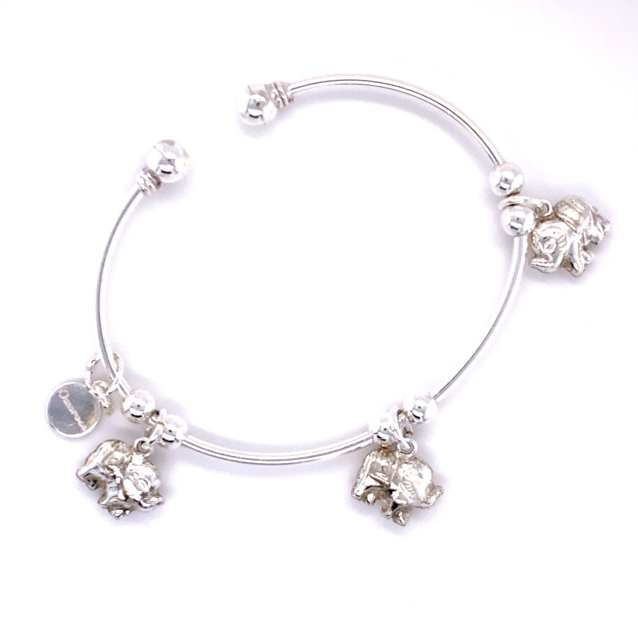 Elephant Charm Bangle