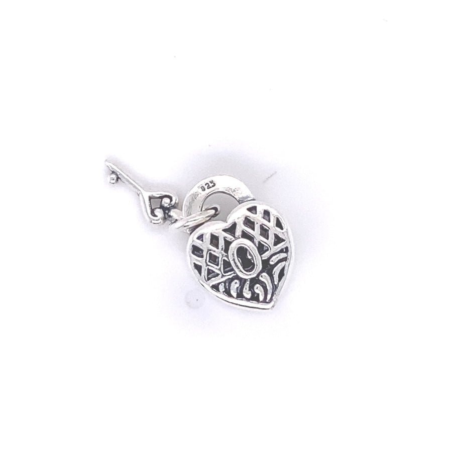 Heart Lock , Key "LOVE YOU Bead charm