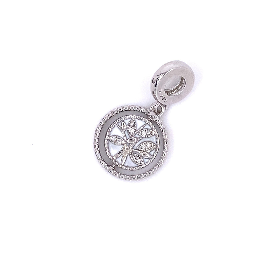 925 Sterling Silver "Family is a circle of love" Tree of Life Charm