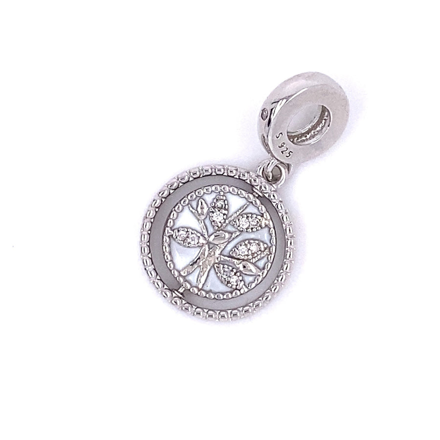 925 Sterling Silver "Family is a circle of love" Tree of Life Charm