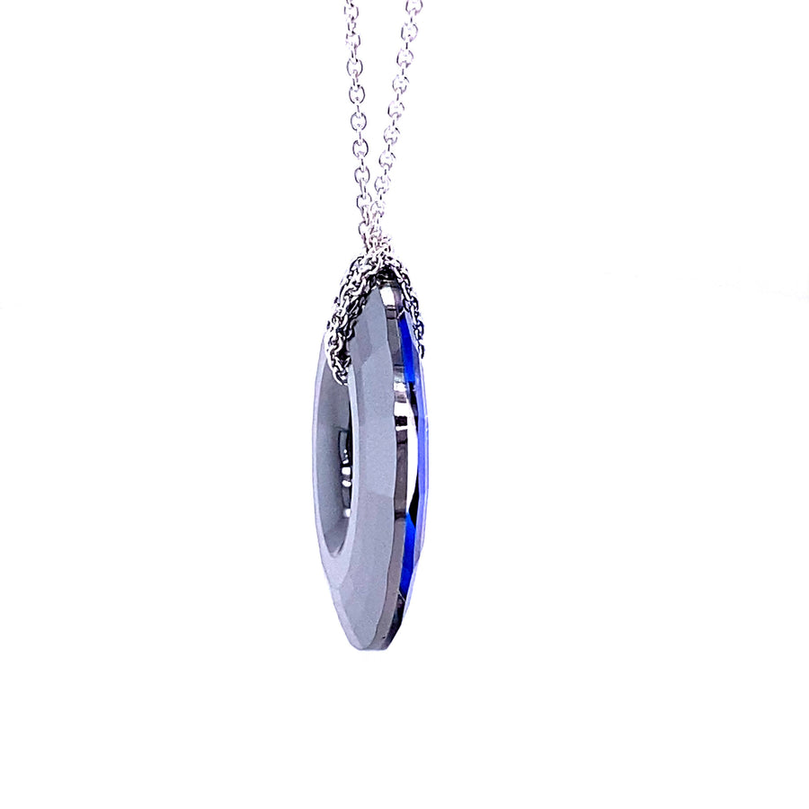 Aqua Crystal Necklace Decorated with Fine Austrian Crystal.