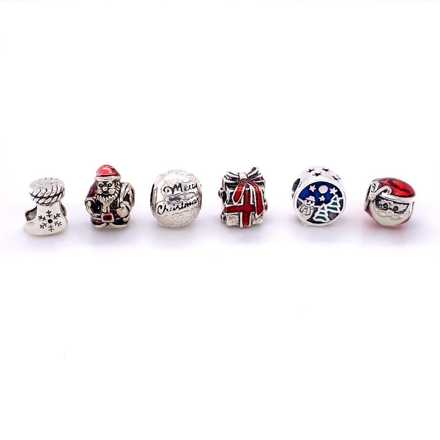 925 Sterling Silver "Merry Christmas" Bead charm