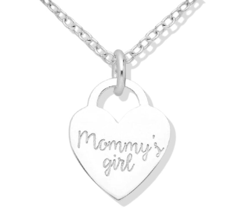 Mommys Girl Heart Necklace