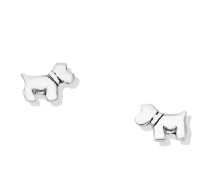 Cute Dog Stud Push Back Earrings