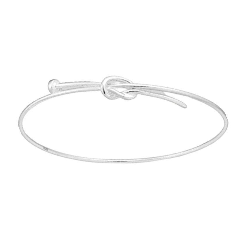 925 Sterling Silver Knot Bangle