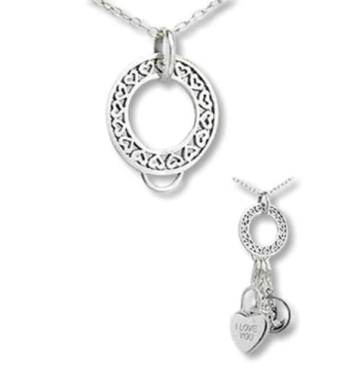 Pendant with an attachment for charms (pendant only, charms shown not included)