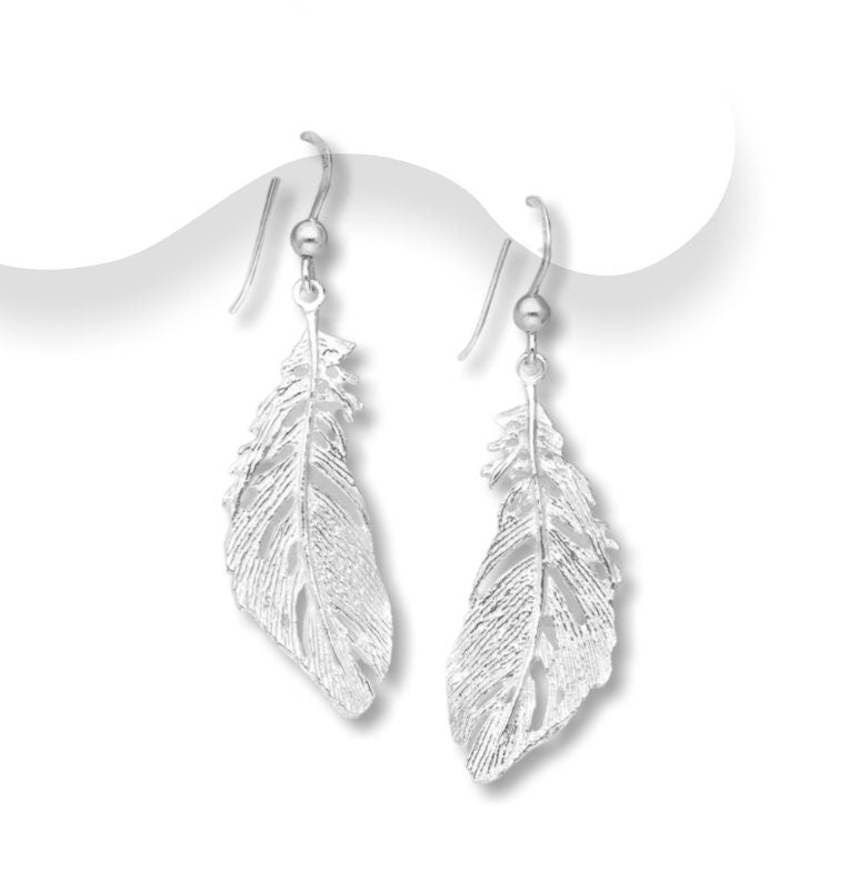 Althea  Feather Hook Earrings