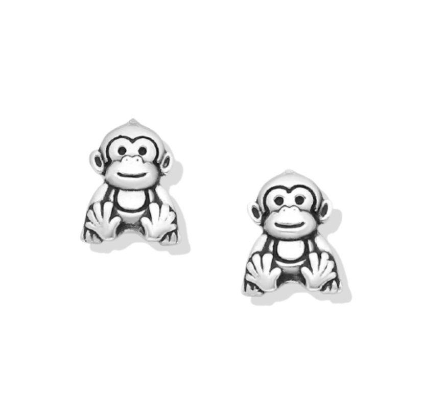 Monkey Push-Back Stud Earrings