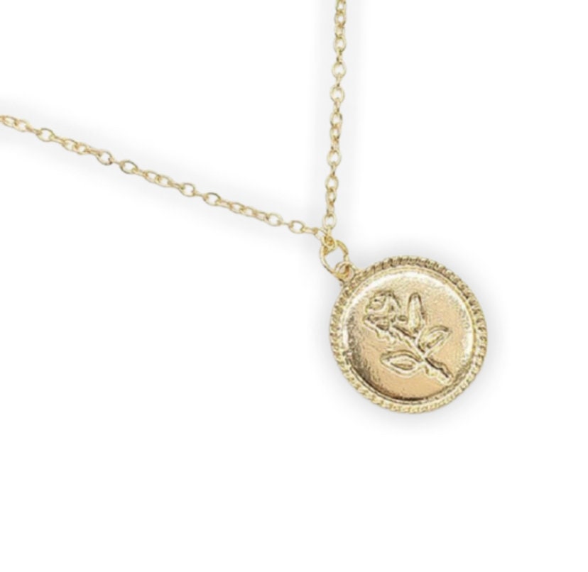 Brody Rose Coin Necklace