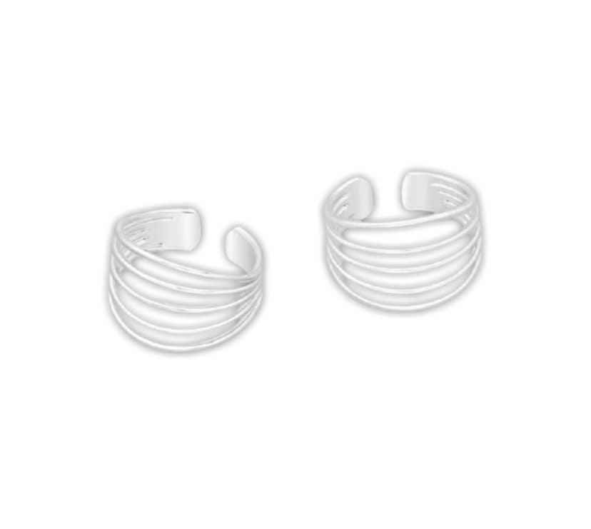 925 Sterling Silver Layered Ear Cuffs