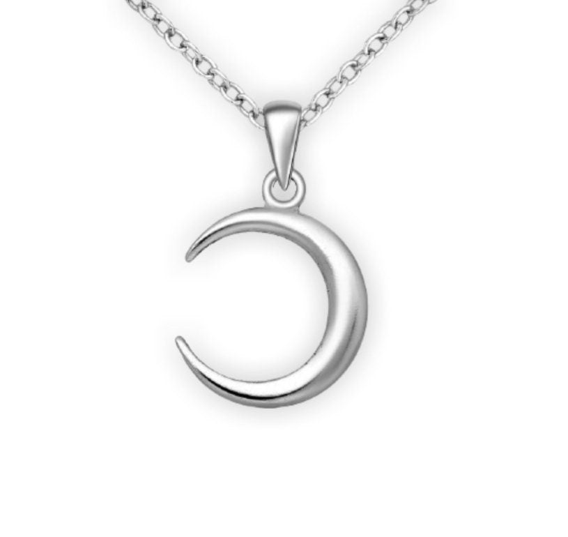 925 Sterling Silver Moon Pendant