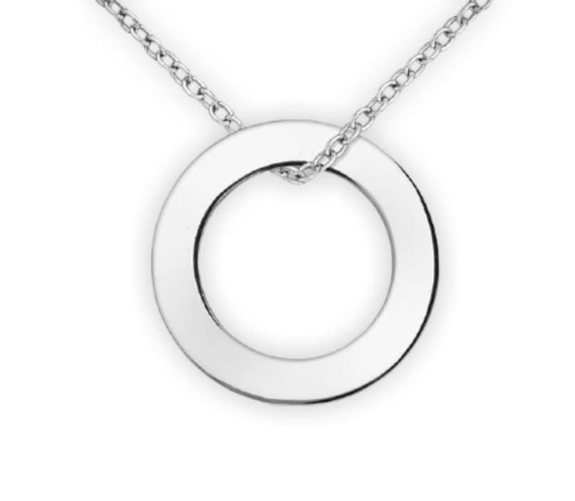 Orbit Circle 925 Sterling Silver Necklace