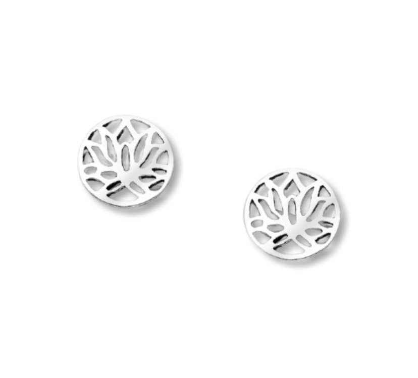 Lotus Flower Push-Back Earrings