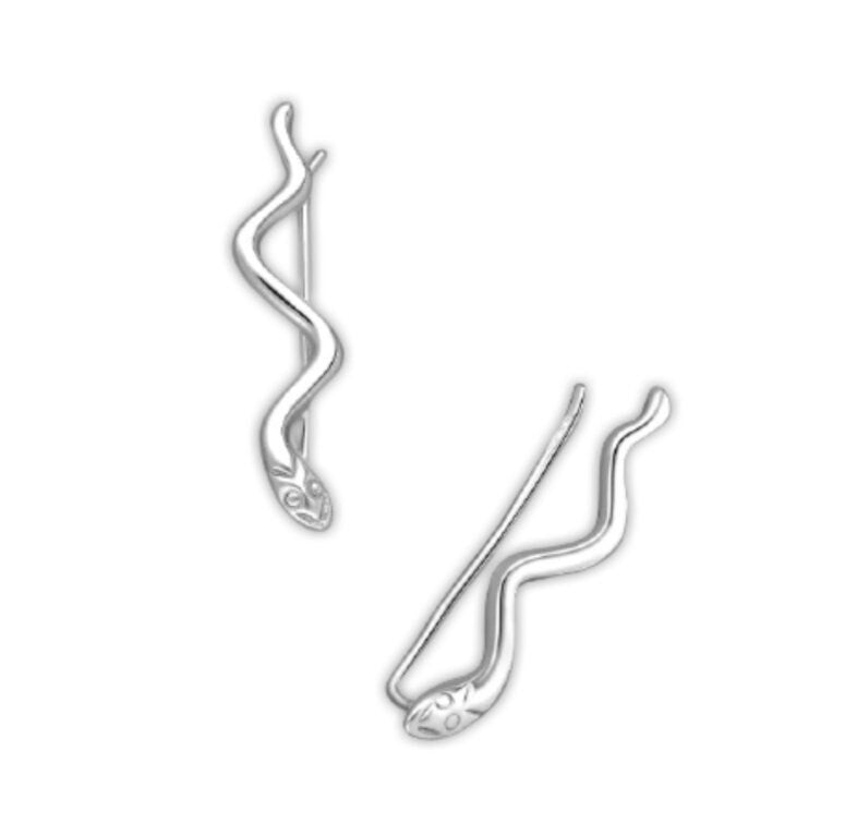 925 Sterling Silver Snake Ear Pins