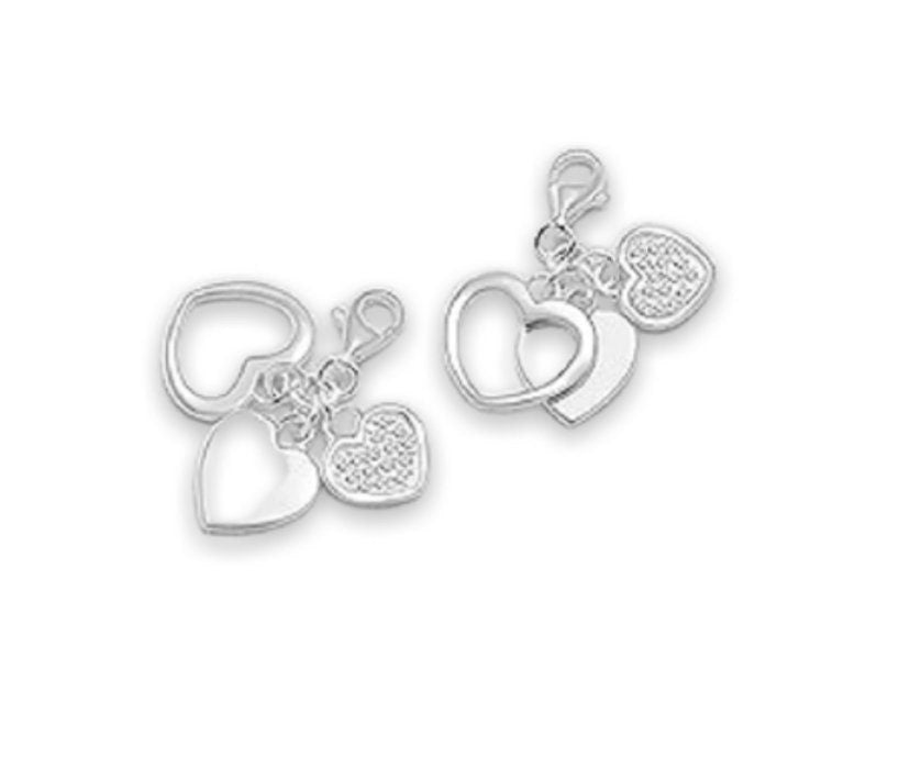 925 Sterling Silver Love Heart Charm