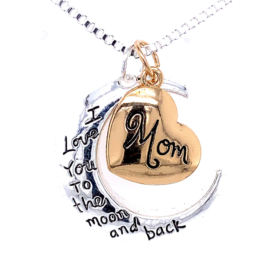 Mum I love you to the moon and back necklace, mom necklace, gift for mum, mothers day necklace, cute mothers day gift for your mum, love