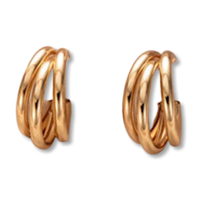 Sendia 3 Bar Gold Plated Fashion Earrings